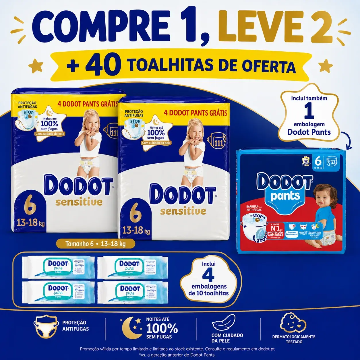 Dodot® Sensitive Compre 1, Leve 2